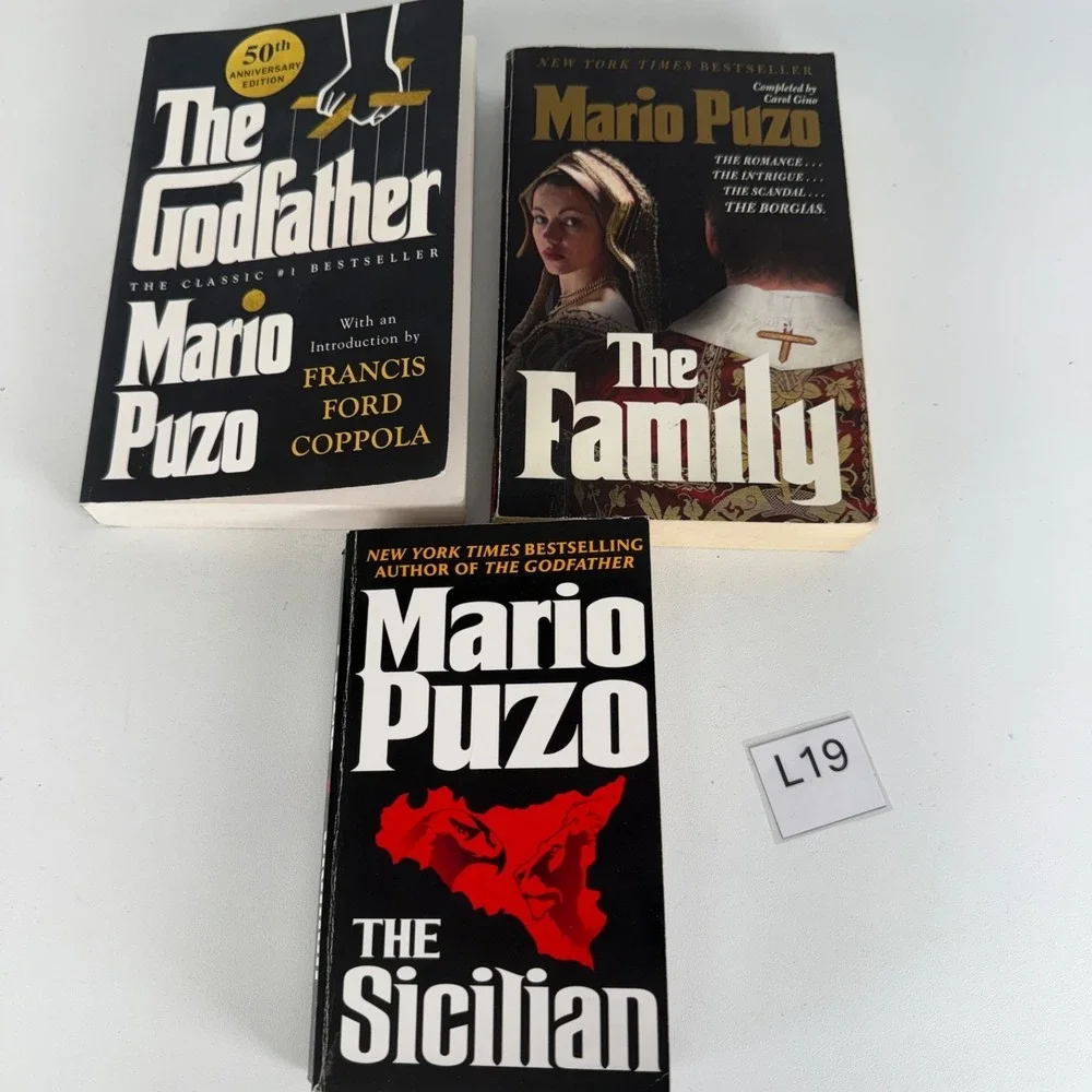 Mario Puzo Lot of 3 Paperback The Familly TheSicilian The‎ Godfather
